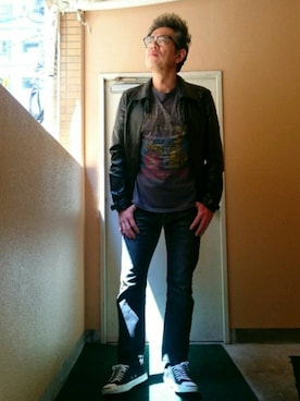 「アイテム（福袋/福箱、ブラック系）」を使った、たかぶんごさん（メンズ・171cm）の春コーディネート