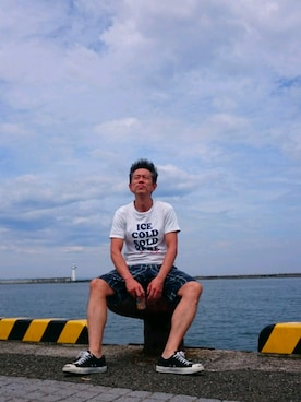 「アイテム（福袋/福箱、レッド系）」を使った、たかぶんごさん（メンズ・171cm）の夏コーディネート