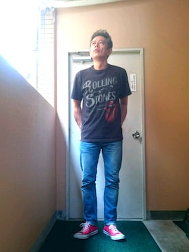 「アイテム（福袋/福箱、レッド系）」を使った、たかぶんごさん（メンズ・171cm）の秋コーディネート