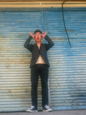 「Caffe（カフェ）のアイテム」を使った、たかぶんごさん（メンズ・171cm）の春コーディネート