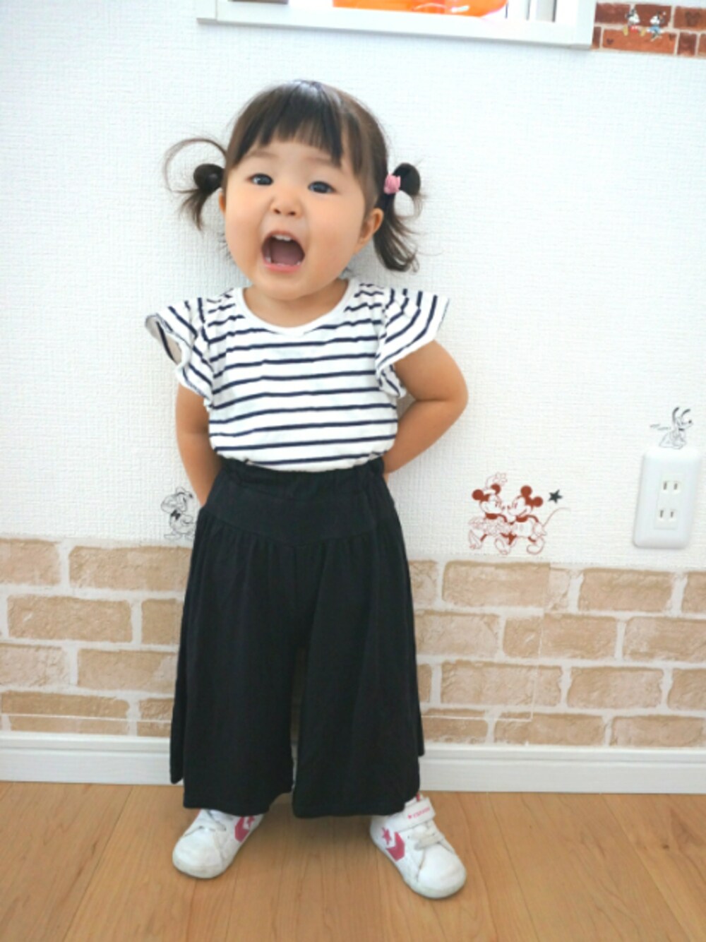 とちゃむ(ﾟ-ﾟ)ﾞさん（キッズ・80cm）の春コーディネートの1枚目の写真
