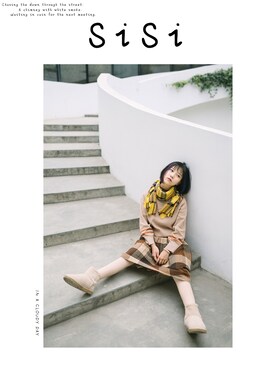 「アイテム（その他トップス、ブラウン系）」を使った、_鱼涩涩し_さん（レディース・160cm）の冬コーディネート