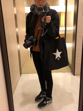 「CONVERSE TOKYO（コンバーストウキョウ）のアイテム（ブルゾン）」を使った、Natsukoさん（レディース・162cm）の冬コーディネート