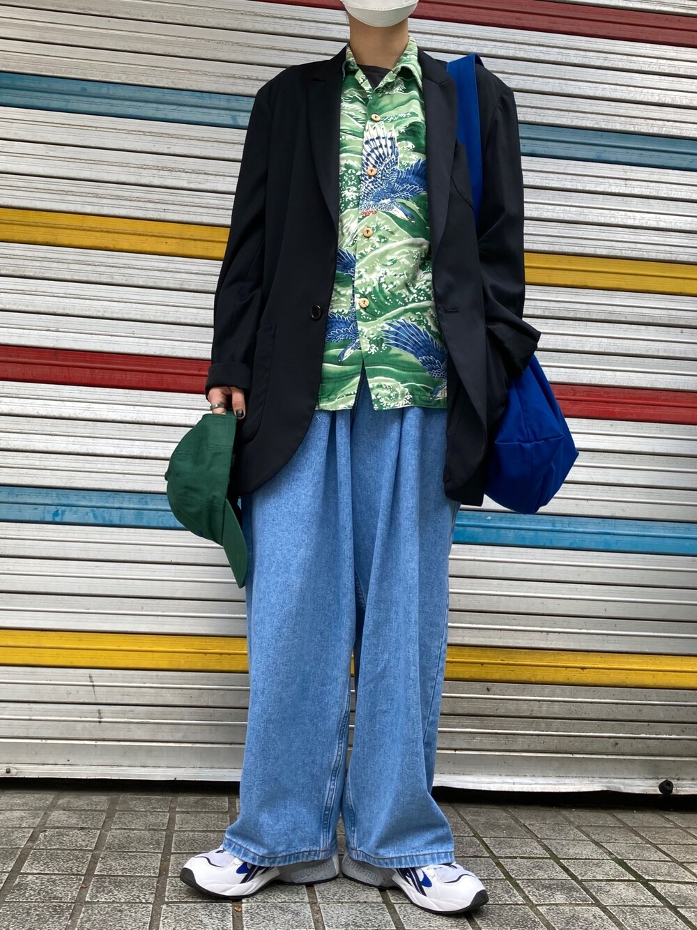 「outfit、ootd、daily look、asics、MHL.、MHL、carrots」｜「CARROTSのアイテム（キャップ、ブルー系）」を使った、mushr000000mさん（レディース・168cm）の秋コーディネートの1枚目の写真