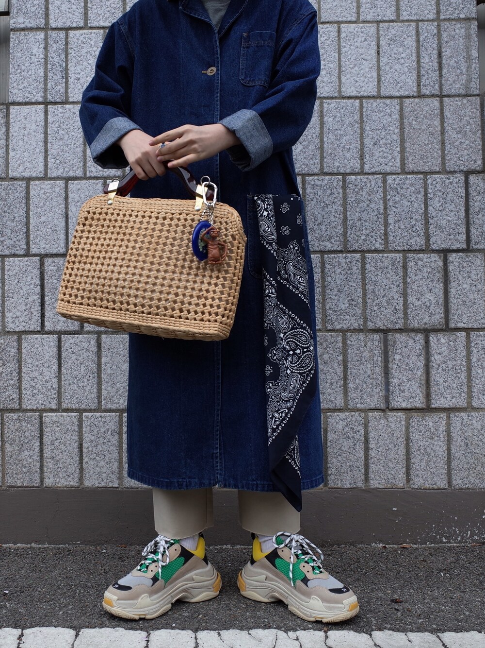 「ootd、outfit、daily look、dailylook、BALENCIAGA、LEE、AZUL by moussy、denim」｜「Leeのアイテム（デニムジャケット、ブルー系）」を使った、mushr000000mさん（レディース・168cm）の秋コーディネートの1枚目の写真