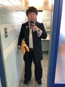 「JUNYA WATANABE MAN（ジュンヤワタナベマン）のアイテム（チェスターコート）」を使った、まさみんさん（メンズ・166cm）の冬コーディネート