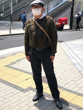 「Alexander McQueen（アレキサンダーマックイーン）のアイテム（帽子）」を使った、まさみんさん（メンズ・166cm）の春コーディネート