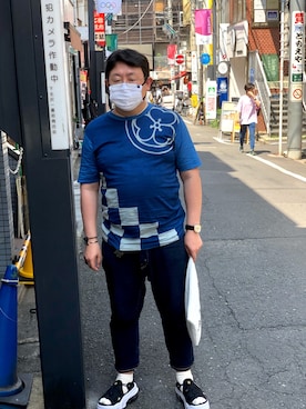 「JUNYA WATANABE MAN（ジュンヤワタナベマン）のアイテム（Tシャツ/カットソー）」を使った、まさみんさん（メンズ・166cm）の春コーディネート