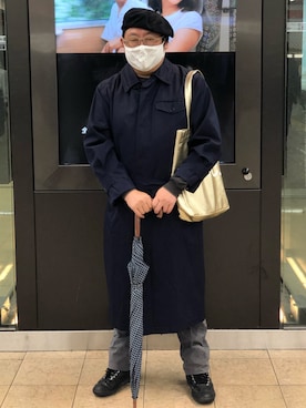 「アイテム（ステンカラーコート）」を使った、まさみんさん（メンズ・166cm・40代）の秋コーディネート