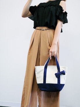 「PASSE-DIX（パスディス）のアイテム」を使った、SHICATA STAFFさん（レディース・151cm）の夏コーディネート