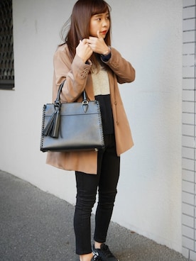 「PASSE-DIX（パスディス）のアイテム」を使った、SHICATA STAFFさん（レディース・152cm）の冬コーディネート