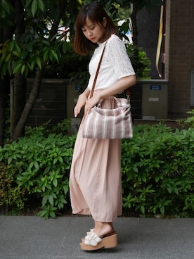 「PASSE-DIX（パスディス）のアイテム」を使った、SHICATA STAFFさん（レディース・151cm）の春コーディネート