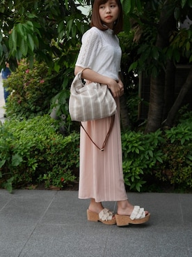 「PASSE-DIX（パスディス）のアイテム」を使った、SHICATA STAFFさん（レディース・151cm）の春コーディネート