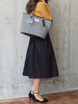 「PASSE-DIX（パスディス）のアイテム」を使った、SHICATA STAFFさん（レディース・160cm）の冬コーディネート