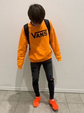 「VANS（バンズ）のアイテム（スウェット）」を使った、いっちーさん（メンズ・166cm）の秋コーディネート