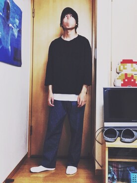 「CHUMS（チャムス）のアイテム（キャップ）」を使った、Ryさん（メンズ・166cm）の春コーディネート