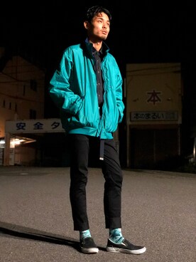 「carhartt」｜「アイテム（ナイロンジャケット）」を使った、esuさん（メンズ・178cm）の秋コーディネート