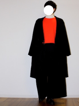 「スカンツ」｜「アイテム（チェスターコート）」を使った、いっけーさん（メンズ・172cm）の春コーディネート