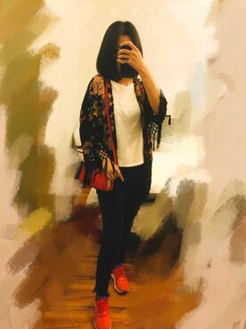 「New look（ニュールック）のアイテム（その他アウター）」を使った、心饼卷夹蛋さん（レディース・159cm）の春コーディネート