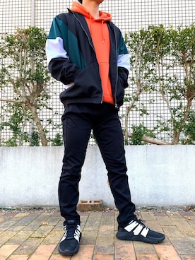 「GAP（ギャップ）のアイテム（マウンテンパーカー）」を使った、ショーさん（メンズ・172cm）の春コーディネート