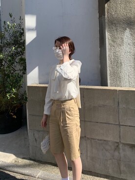 「BEAMS（ビームス）のアイテム（シャツ/ブラウス）」を使った、kana  さん（レディース・166cm）の春コーディネート