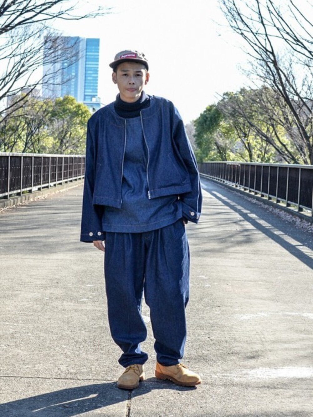 dude_harajuku(dude 原宿)｜yotsubaのノーカラージャケットを使った