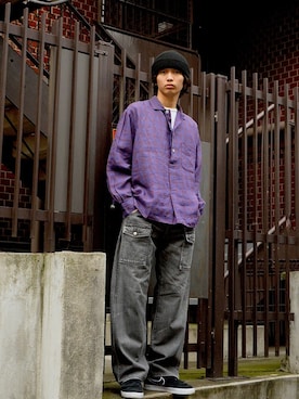 「チャックシャツ」｜dude_harajukuさん（メンズ・178cm）の夏コーディネート