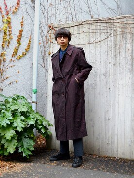 「ISSEY MIYAKE（イッセイミヤケ）のアイテム（パンツ）」を使った、dude_harajukuさん（メンズ・178cm）の冬コーディネート