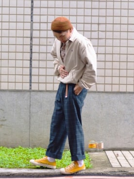 「ＩＶＹ」｜「アイテム（その他アウター）」を使った、王波波💯 Eason Wangさん（メンズ・175cm）の冬コーディネート