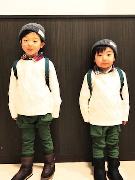 ちゃまるさん（キッズ・100cm）の冬コーディネート