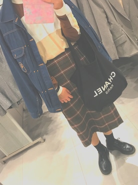 「A BATHING APE（アベイシングエイプ）のアイテム（ジャケット/アウター）」を使った、TAMAKIさん（レディース・164cm）の冬コーディネート