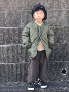 「green label relaxing（グリーンレーベルリラクシング）のアイテム（その他アウター）」を使った、shiiiiiさん（キッズ・120cm）の冬コーディネート