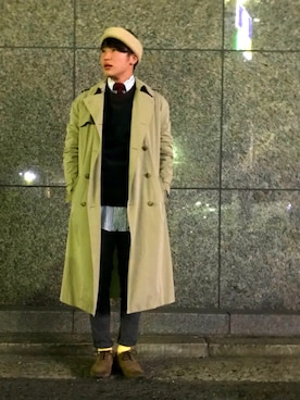 「Polo Ralph Lauren」｜「アイテム（トレンチコート）」を使った、小太郎さん（メンズ・171cm）の秋コーディネート