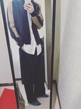 「FACTOTUM（ファクトタム）のアイテム（ブルゾン）」を使った、yoさん（メンズ・171cm）の冬コーディネート