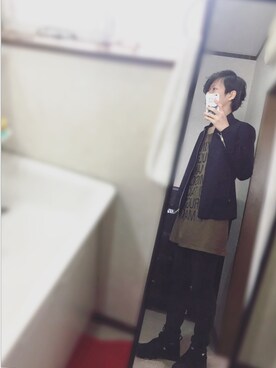 「LAD MUSICIAN（ラッドミュージシャン）のアイテム（ブルゾン）」を使った、yoさん（メンズ・171cm）の春コーディネート