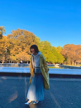 「REDYAZEL（レディアゼル）のアイテム（トレンチコート）」を使った、cherryさん（レディース・161cm）の秋コーディネート