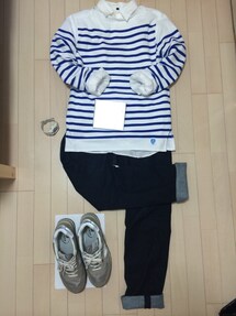 ORCIVAL | バスクシャツ (青×白)(Tシャツ/カットソー)