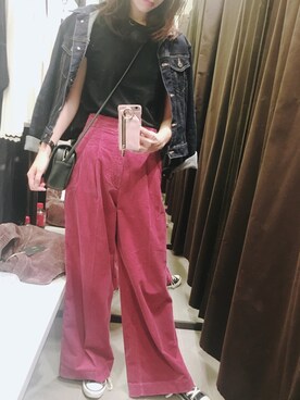 「UNIQLOU」｜「アイテム（デニムジャケット）」を使った、kanaさん（レディース・170cm）の秋コーディネート