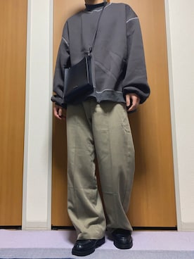 「epnok（エプノック）のアイテム（スウェット）」を使った、kanariabonbaさん（メンズ・171cm）の冬コーディネート