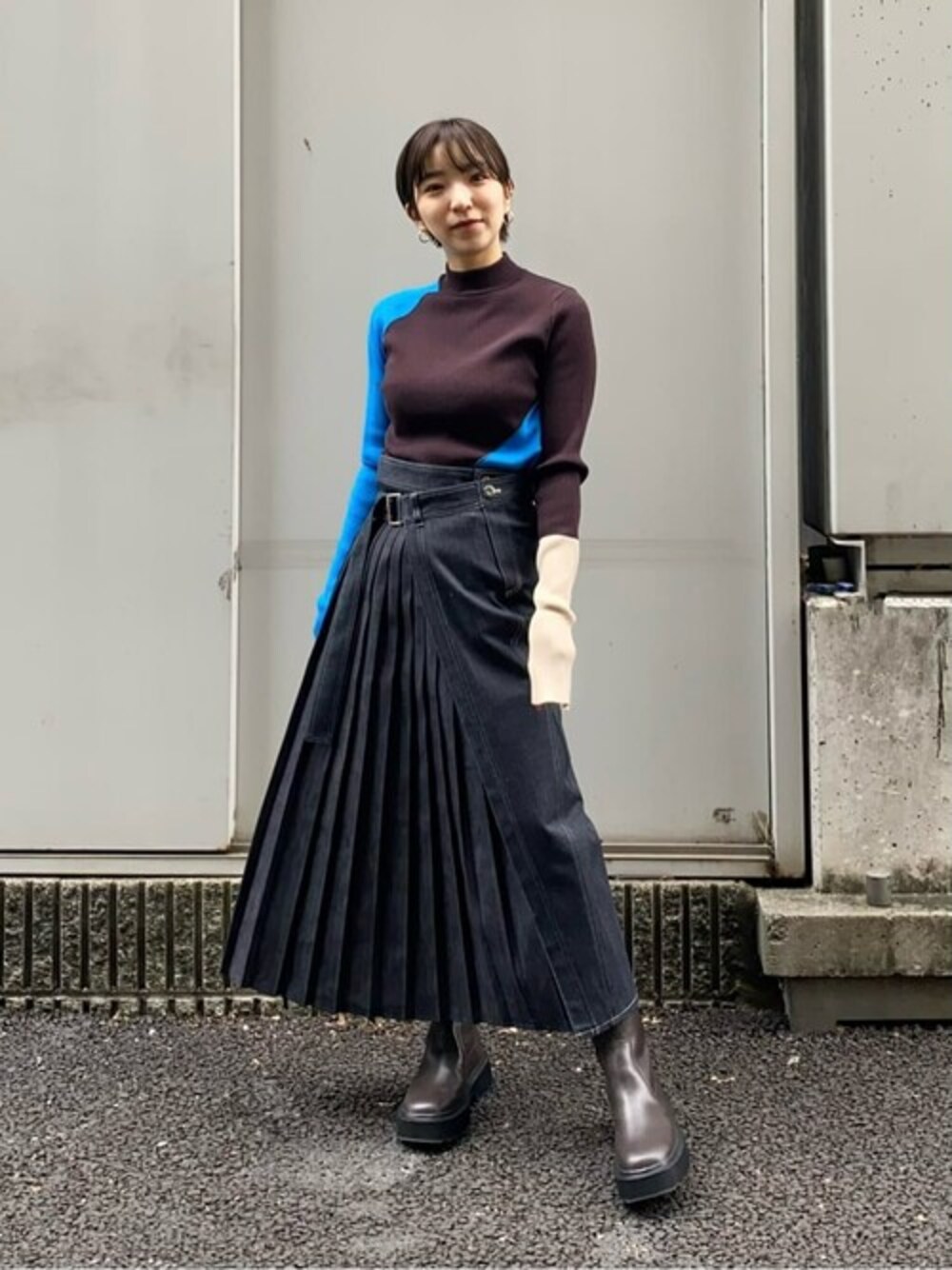 ウィンドラッププリーツスカート UNITED TOKYO