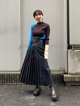 Aランク UNITED TOKYO インパーテッドラッププリーツスカート | www