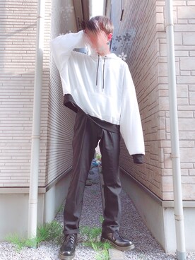 Manato「U170」さんの「WEARISTA tai × INTER FACTORY　配色ドルマンパーカー」を使ったコーディネート