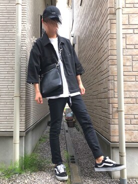 「ステッチ」｜「アイテム（その他アウター）」を使った、Manato「U170」さん（メンズ・168cm）の春コーディネート