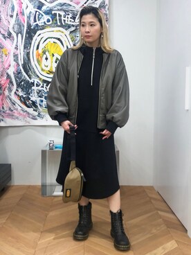 「アウターコーデ」｜「アイテム（MA-1）」を使った、paulstuartadvanceさん（レディース・150cm）の秋コーディネート