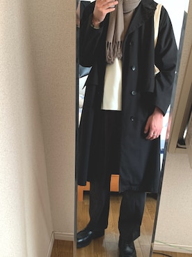 「WYM LIDNM（ウィム バイ リドム）のMILANO RIB HEAVY WEIGHT PO KNIT（ニット/セーター）」を使った、奏さん（メンズ・180cm）の冬コーディネート