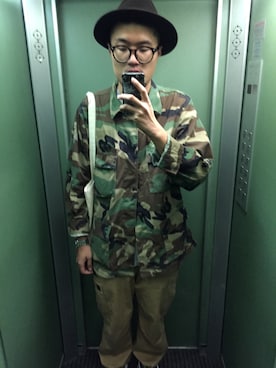 「CLOT（クロット）のアイテム（パンツ）」を使った、chuantungさん（メンズ・189cm）の秋コーディネート