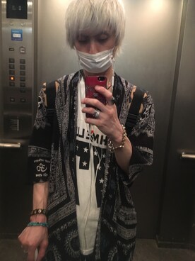 「チャイハネ（チャイハネ）のアイテム（その他アウター）」を使った、soyosoyoさん（メンズ・173cm）の夏コーディネート