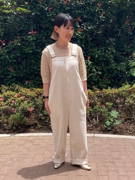 「SALON adam et rope'（サロン アダム エ ロペ）のアイテム（オールインワン・サロペット）」を使った、Yuさん（レディース・151cm）の夏コーディネート