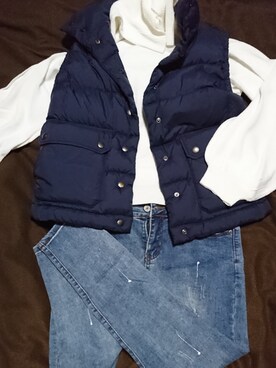 「Eddie Bauer（エディーバウアー）のアイテム（ベスト）」を使った、happyhappy03さん（レディース・163cm）の春コーディネート