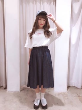 「Lee（リー）のアイテム（トップス）」を使った、ayano♡さん（レディース・155cm）の春コーディネート